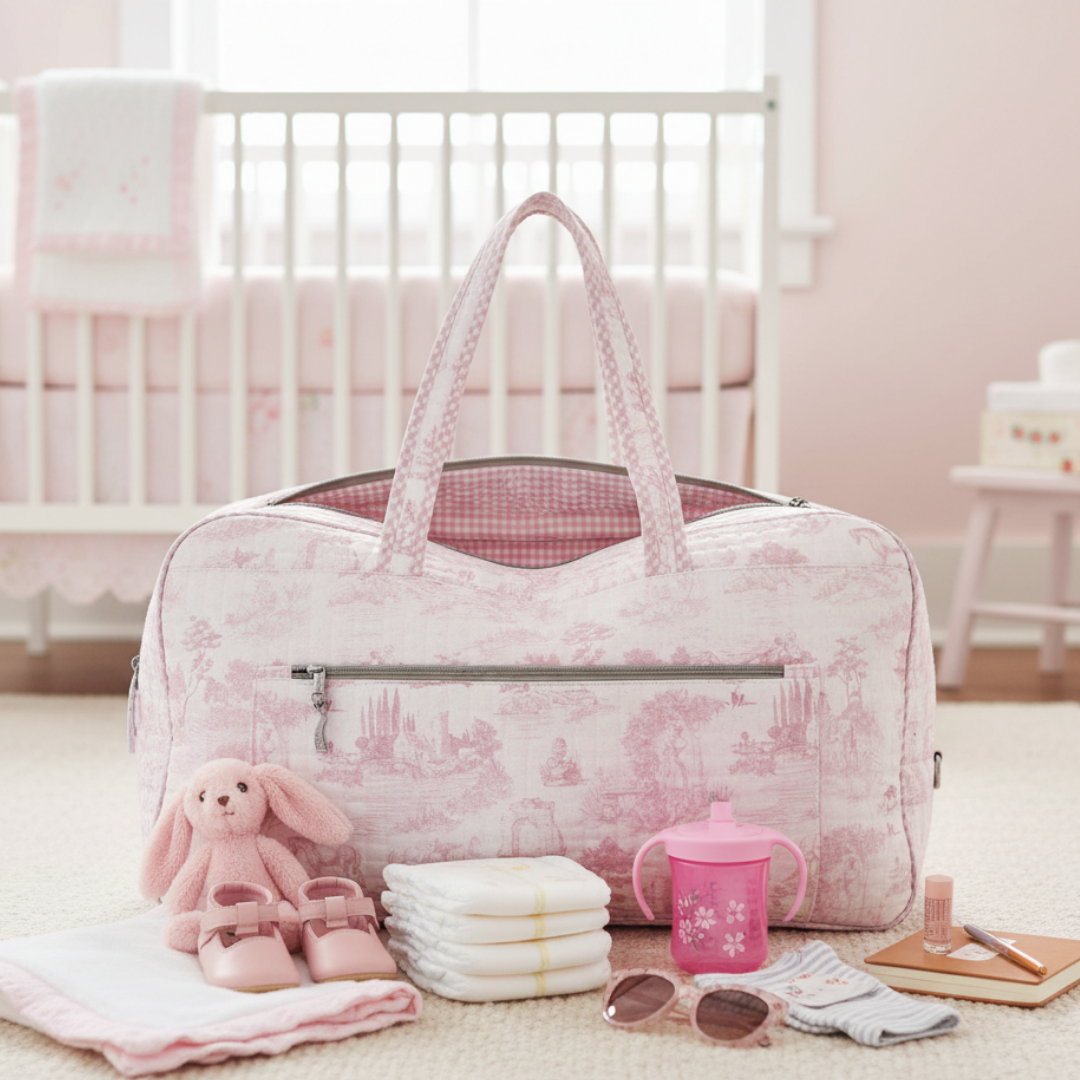 Pink Toile Weekender Bag