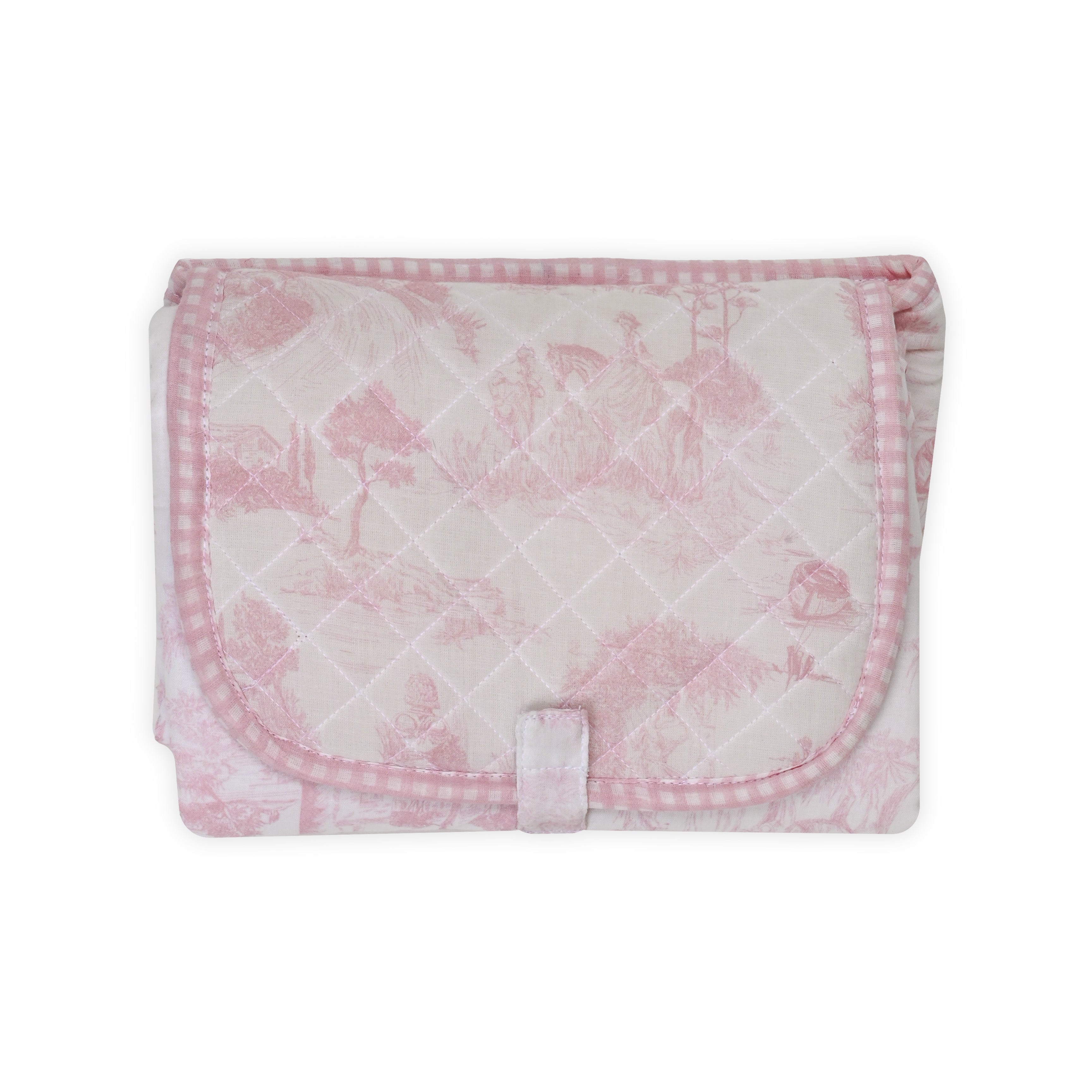 Pink Toile Changing Mat