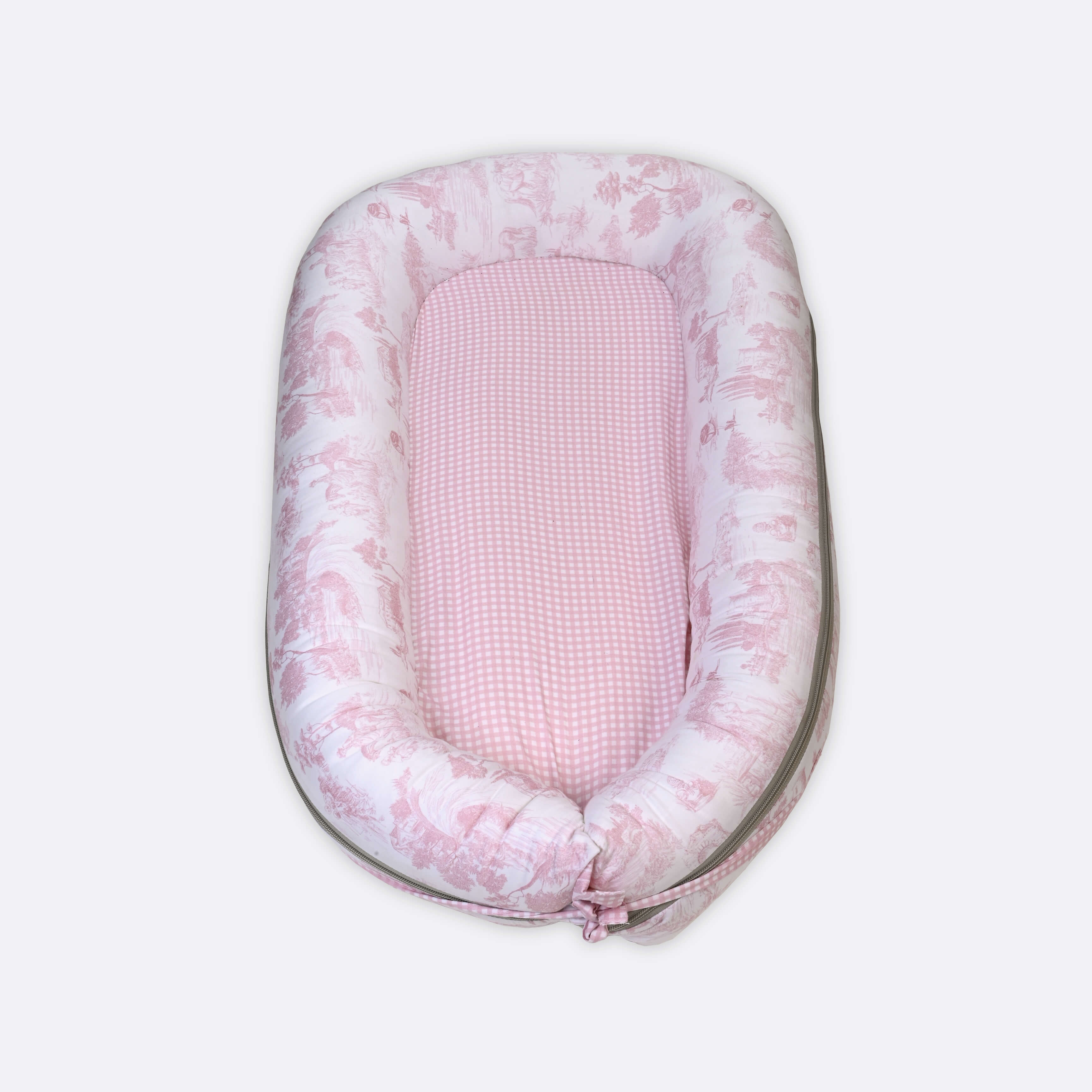 Pink Toile Baby Nest
