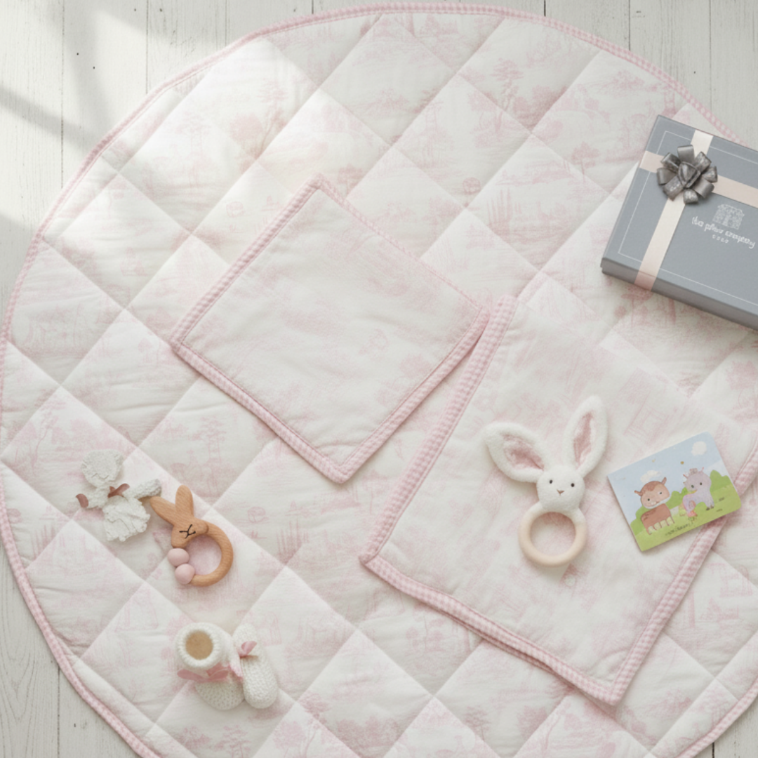 Pink Toile Play & Snuggle Set