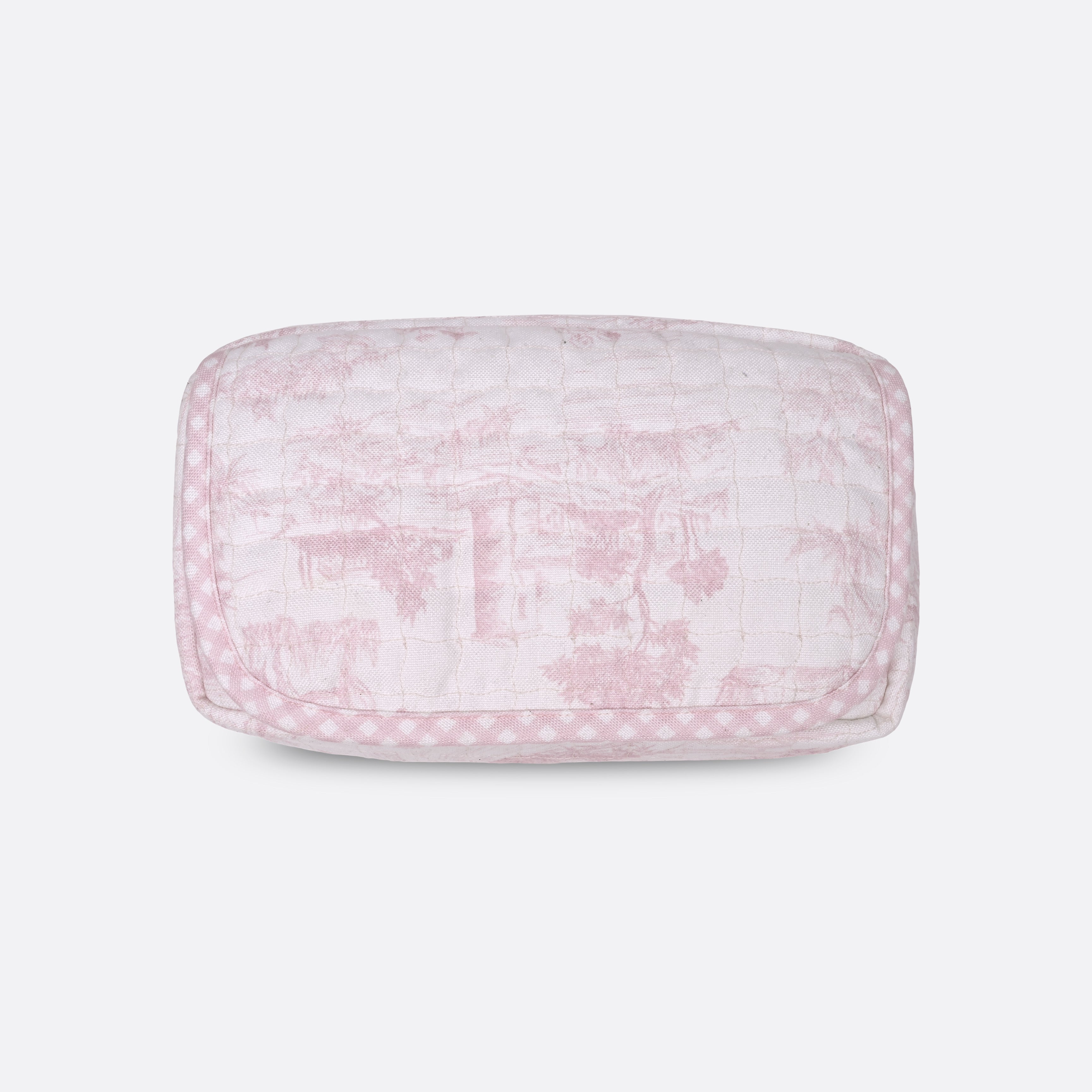 Pink Toile Baby Wipes Cover