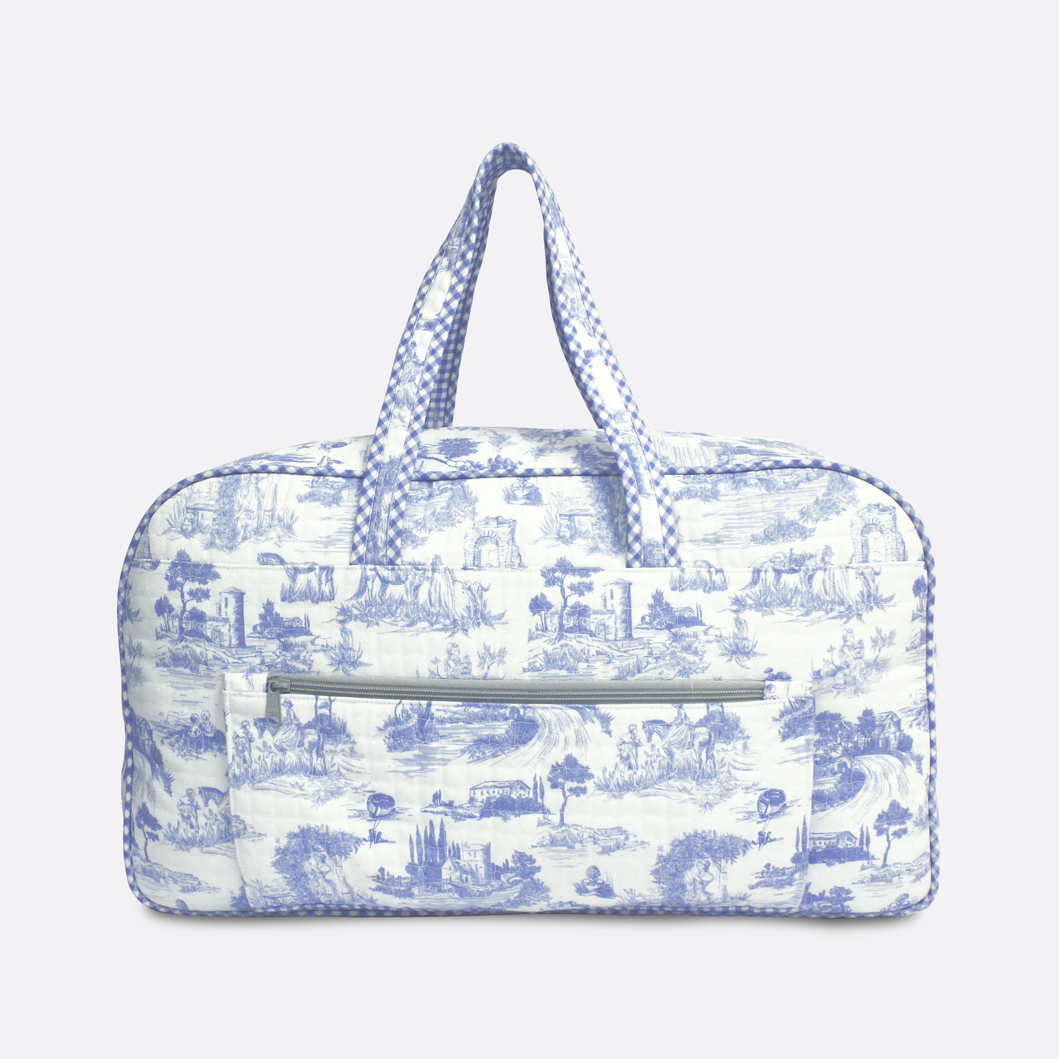 Blue Toile Weekender Bag