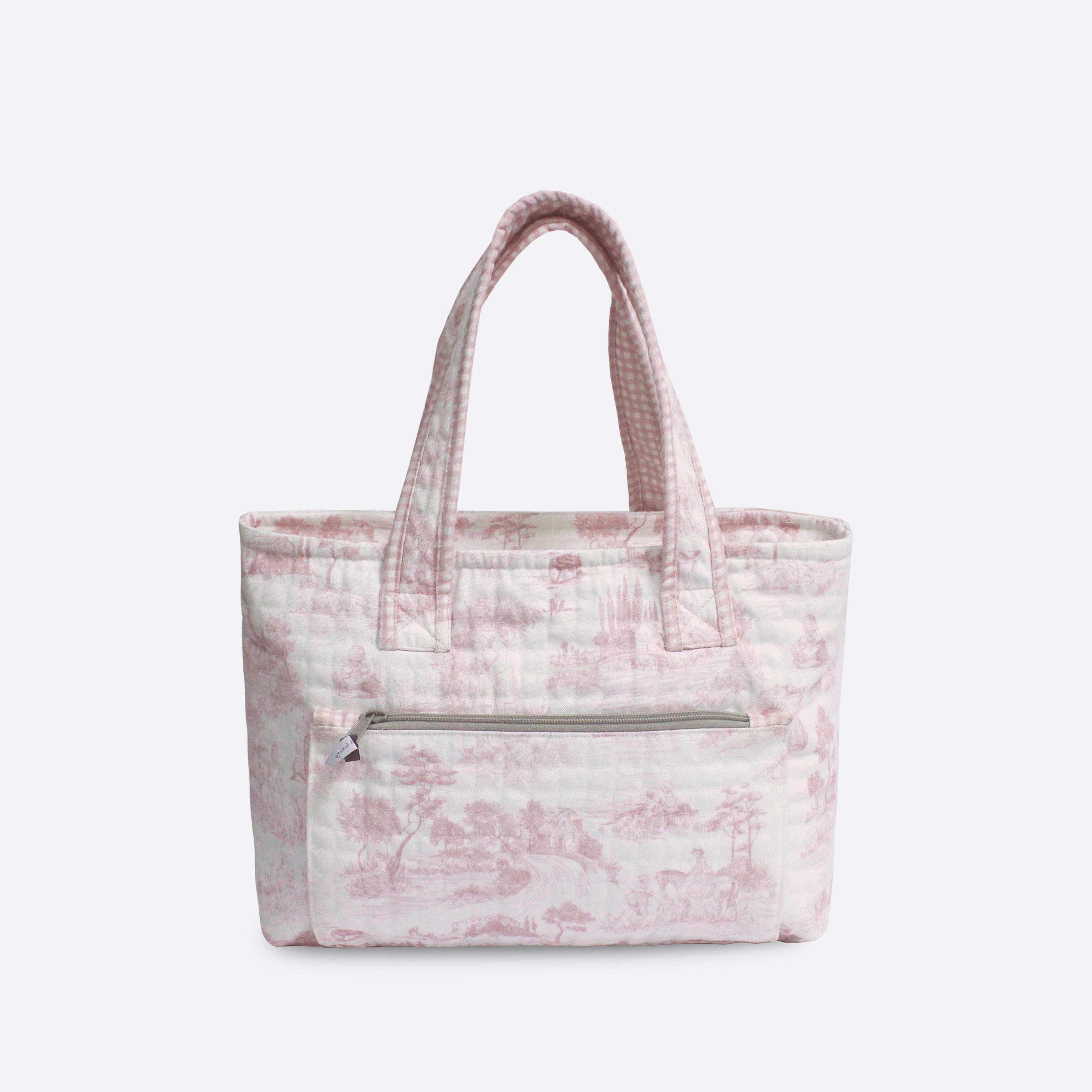 Pink Toile Diaper Bag