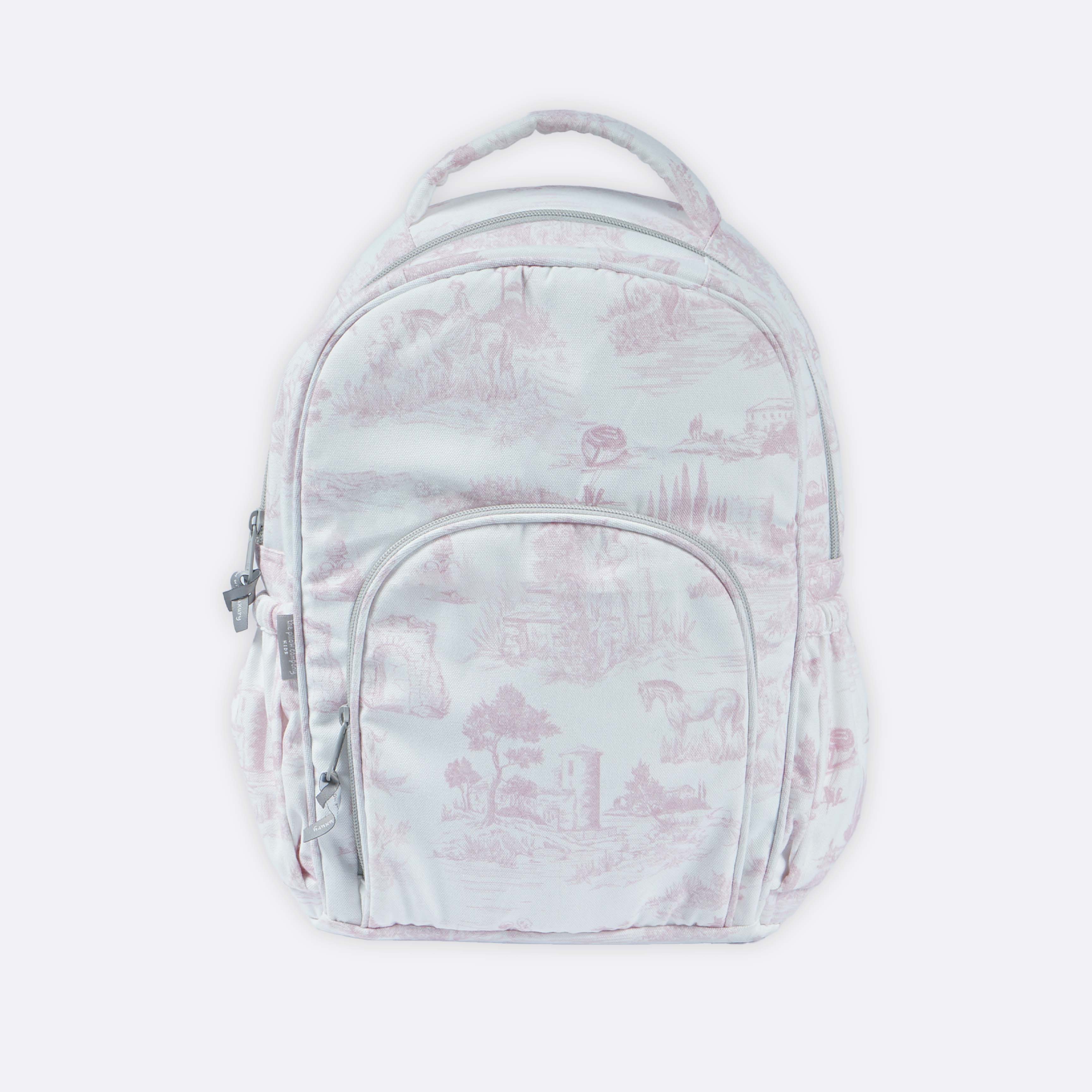 Pink Toile Whimsical Backpack