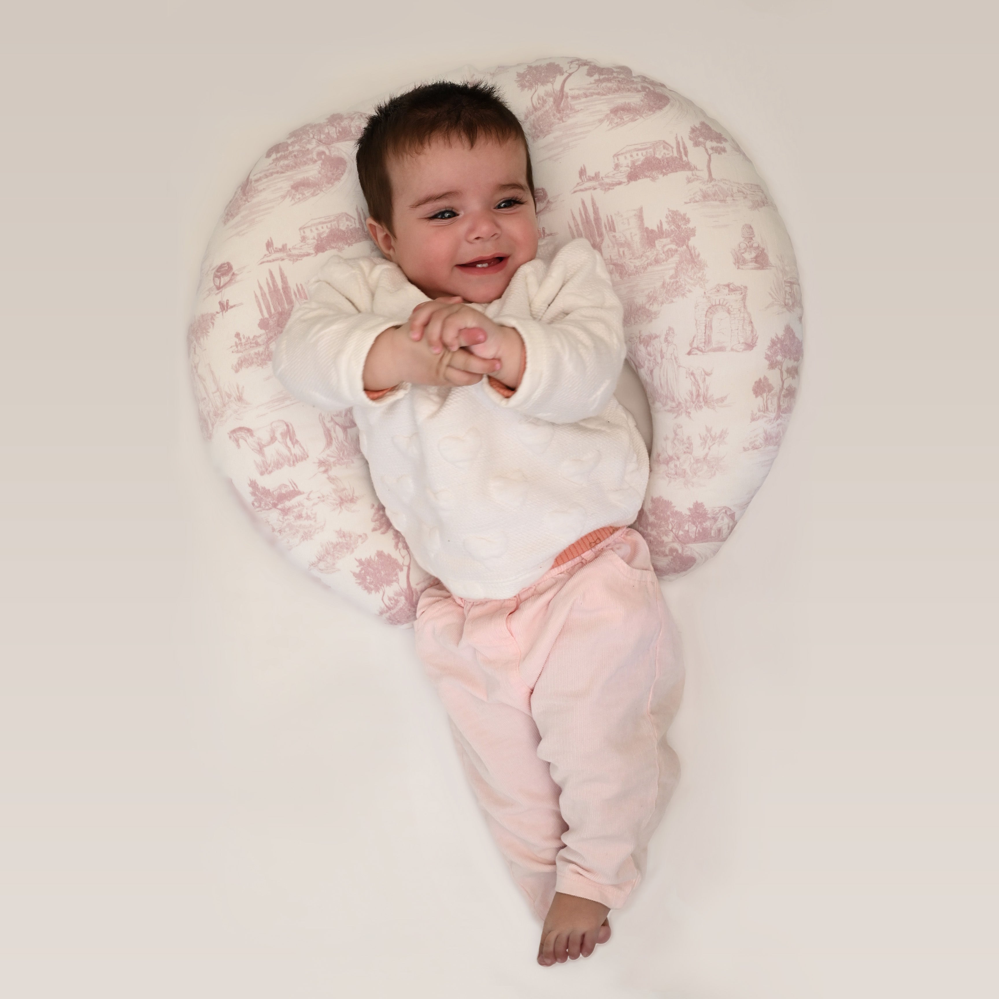 Pink Toile Feeding Pillow