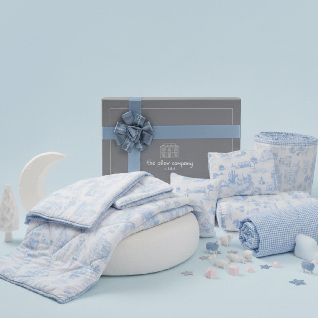Blue Toile Crib Starter Kit