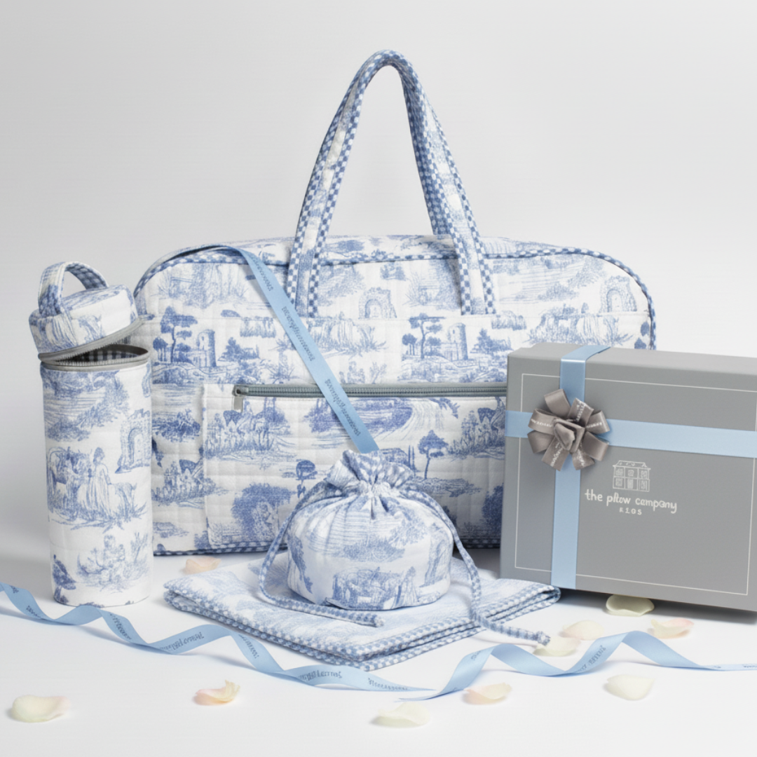 Blue Toile New Mom Travel Set