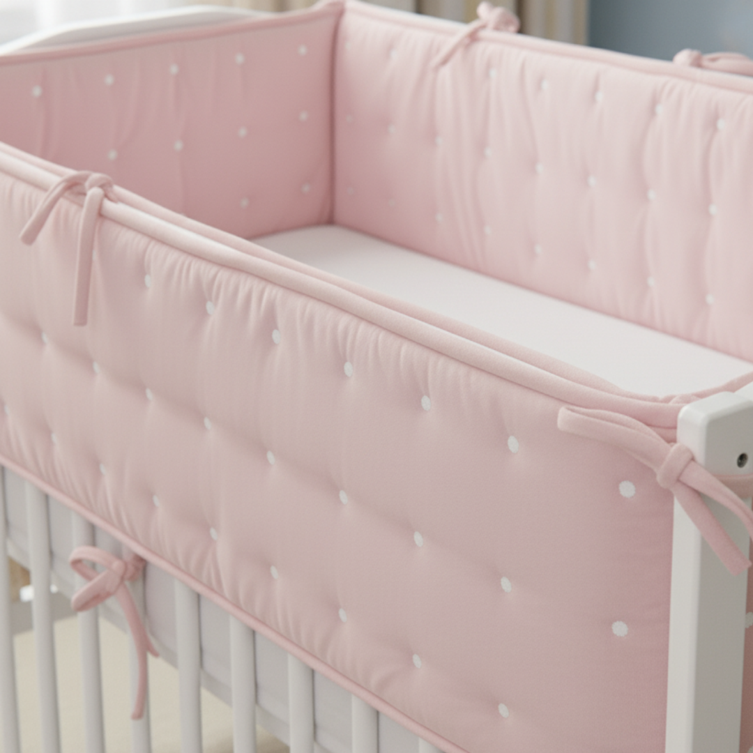 Pink Dot Dreams Crib Bumper