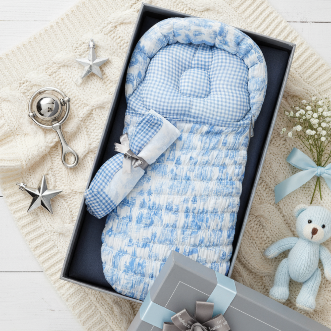 Blue Toile Sleep Softly Set