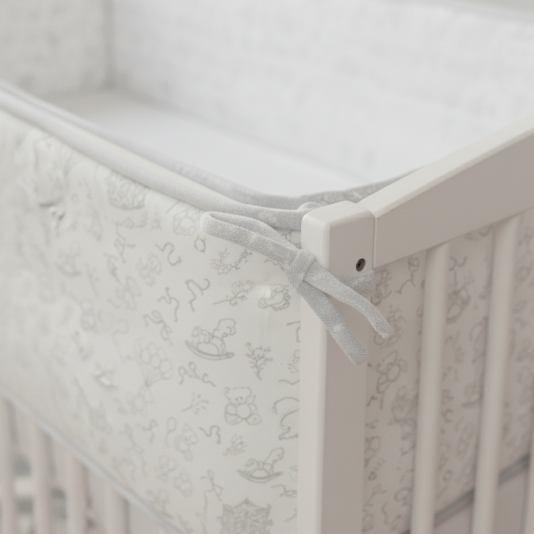Neutral Heirloom Crib Bumper