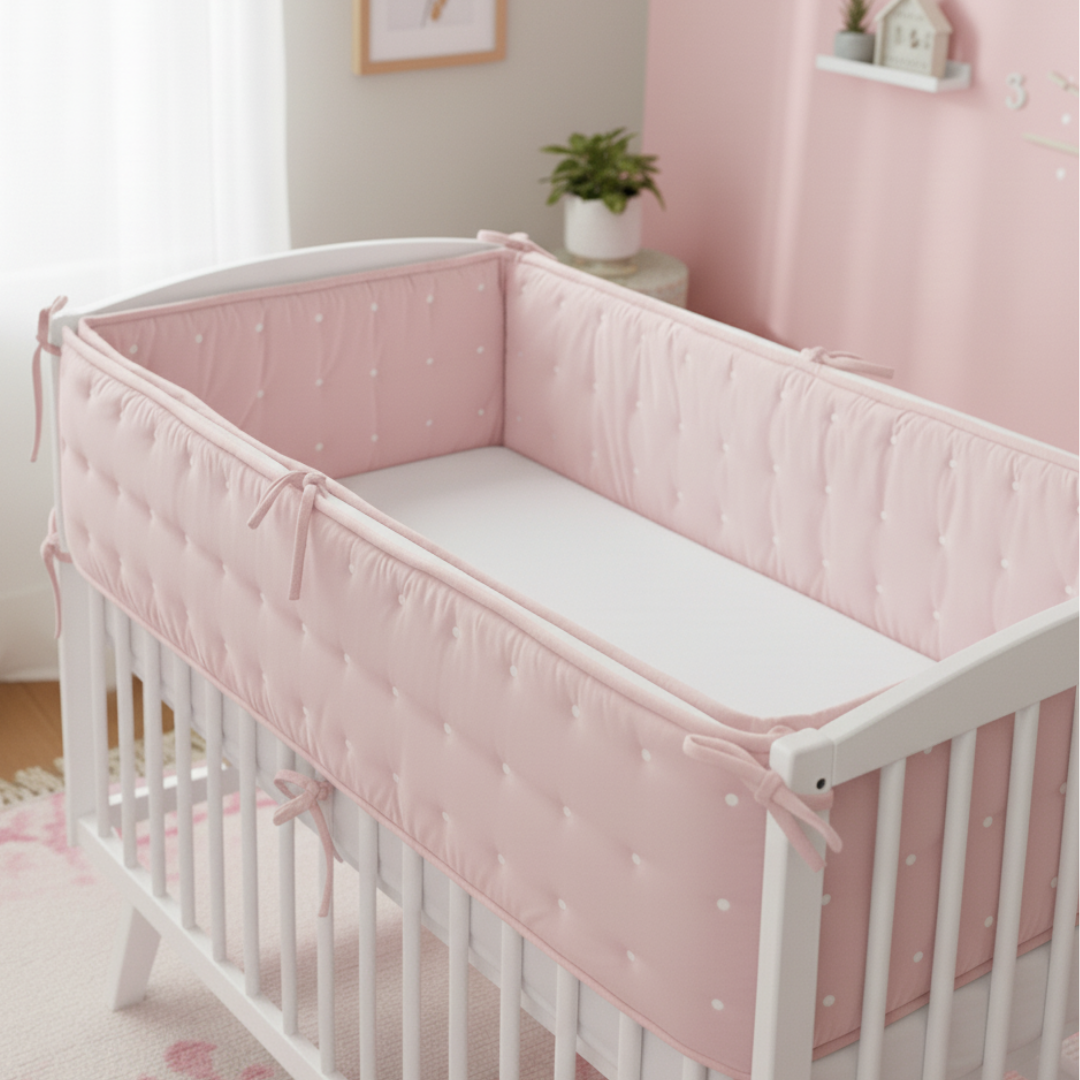 Pink Dot Dreams Crib Bumper
