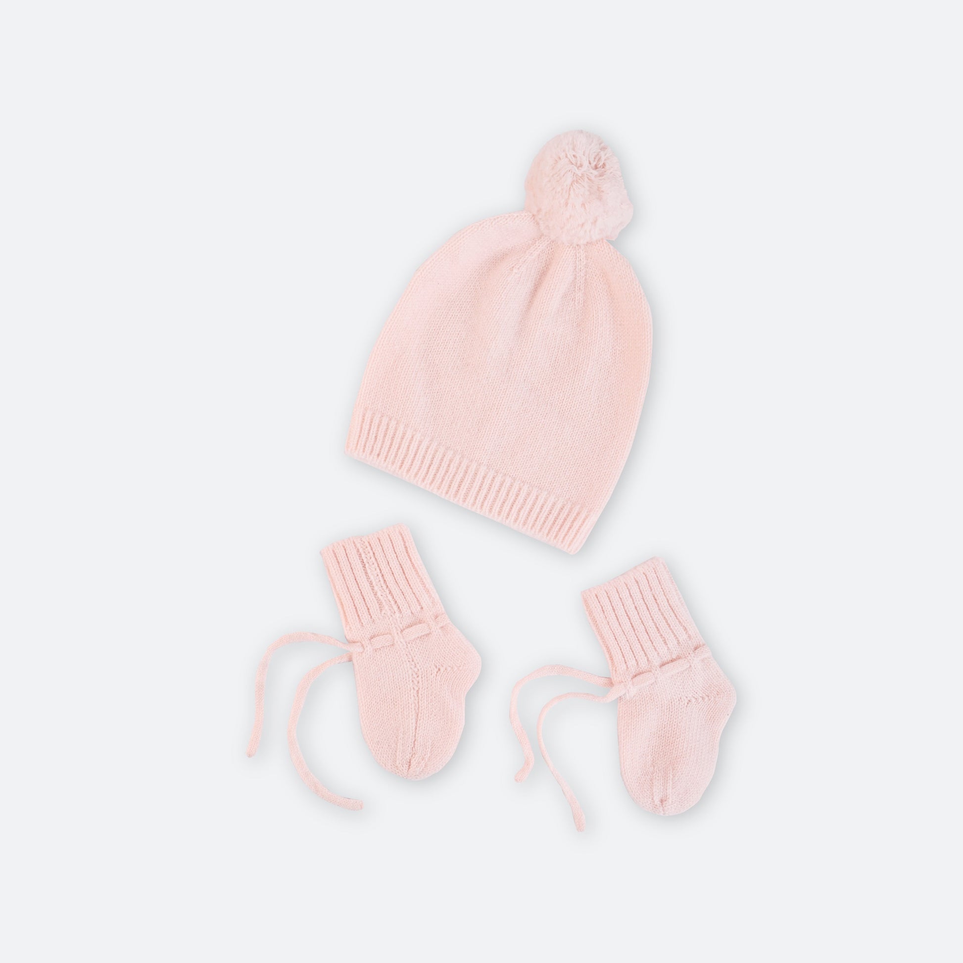 Pink Cashmere Luxe Hat and Booty Set