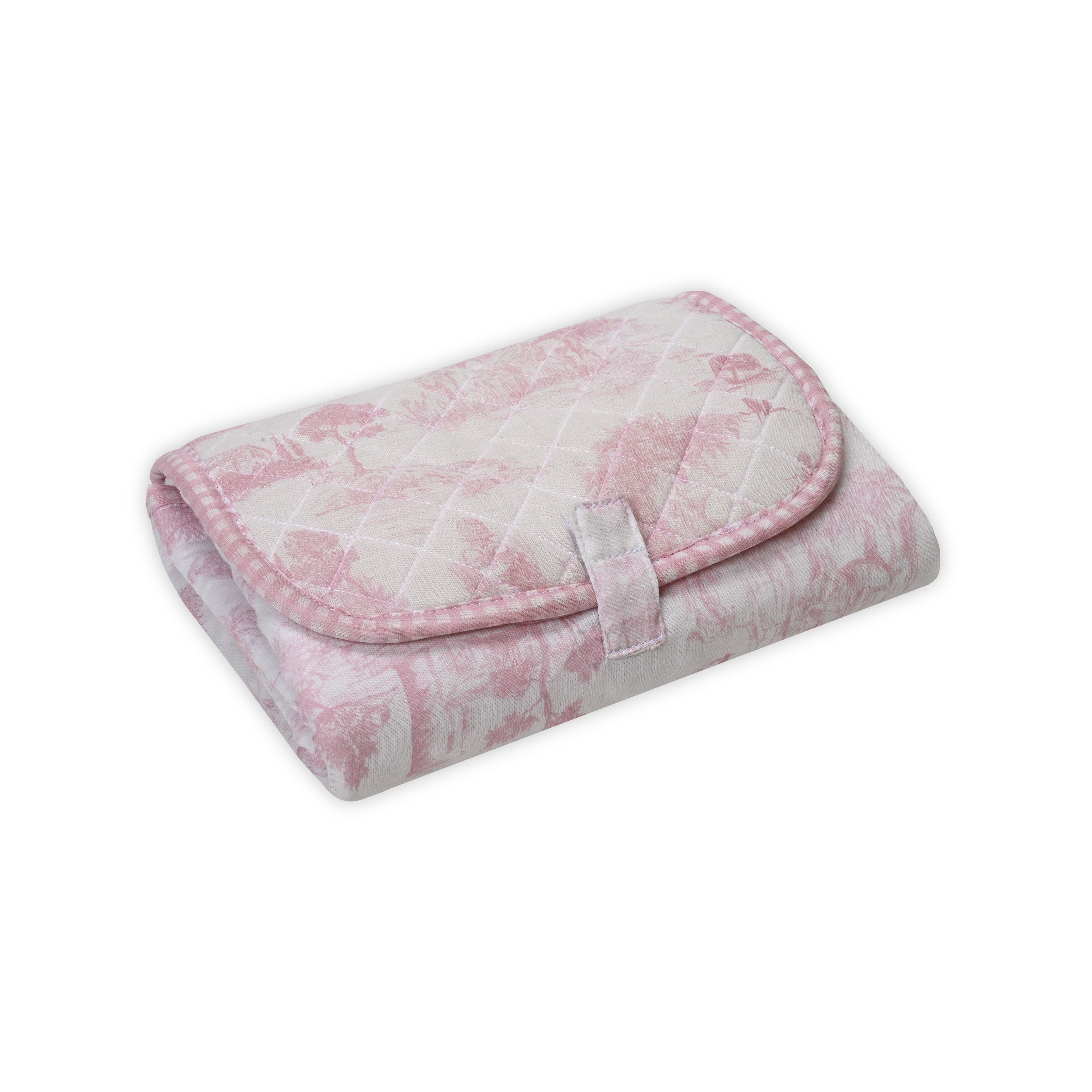 Pink Toile Changing Mat