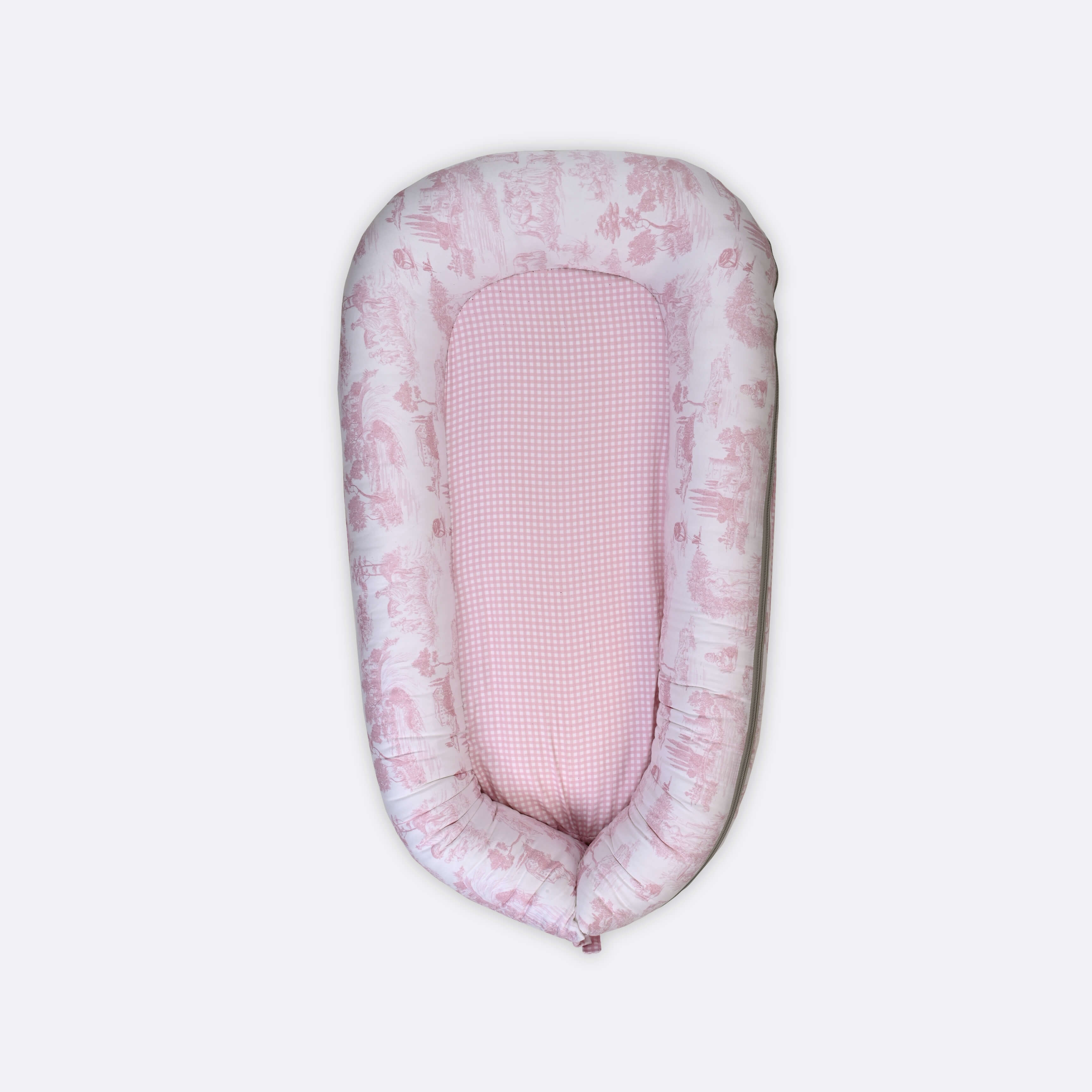 Pink Toile Baby Nest