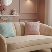 Pink Knit Cushion Cover