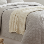 Ivory Cable Knit Throw