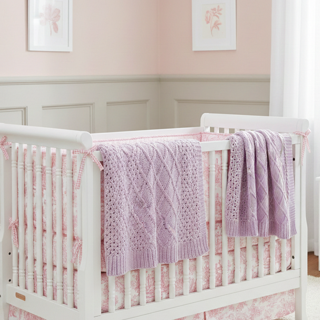 Wool Throw , Lavender
