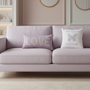 Lavender Butterfly Cushion Cover
