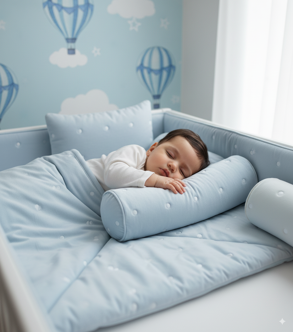 Blue Dot Dreams Crib Bedding Set