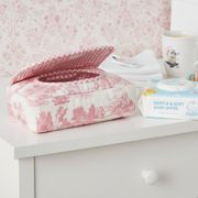 Pink Toile Baby Wipes Cover