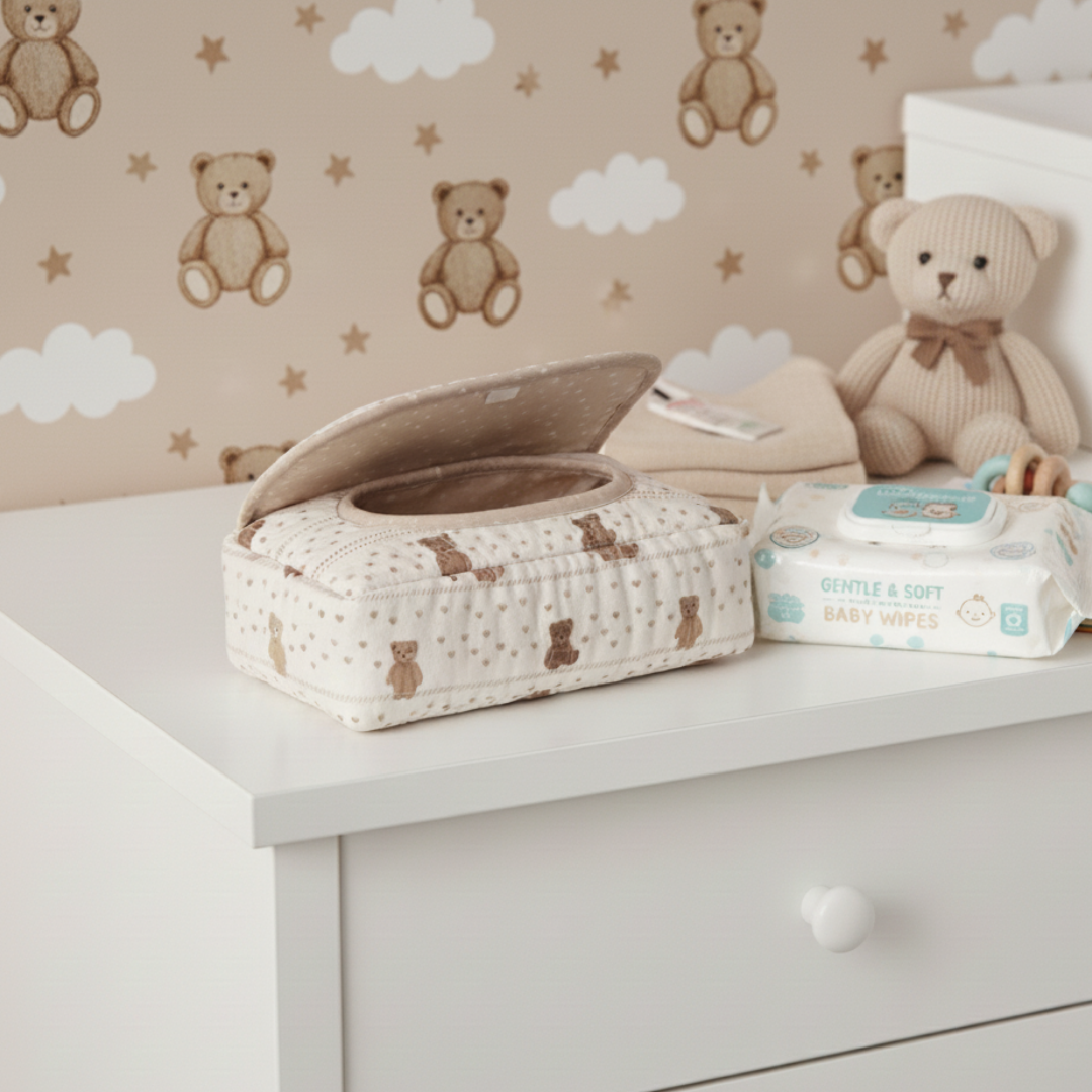 Teddy Tales Baby Wipes Cover