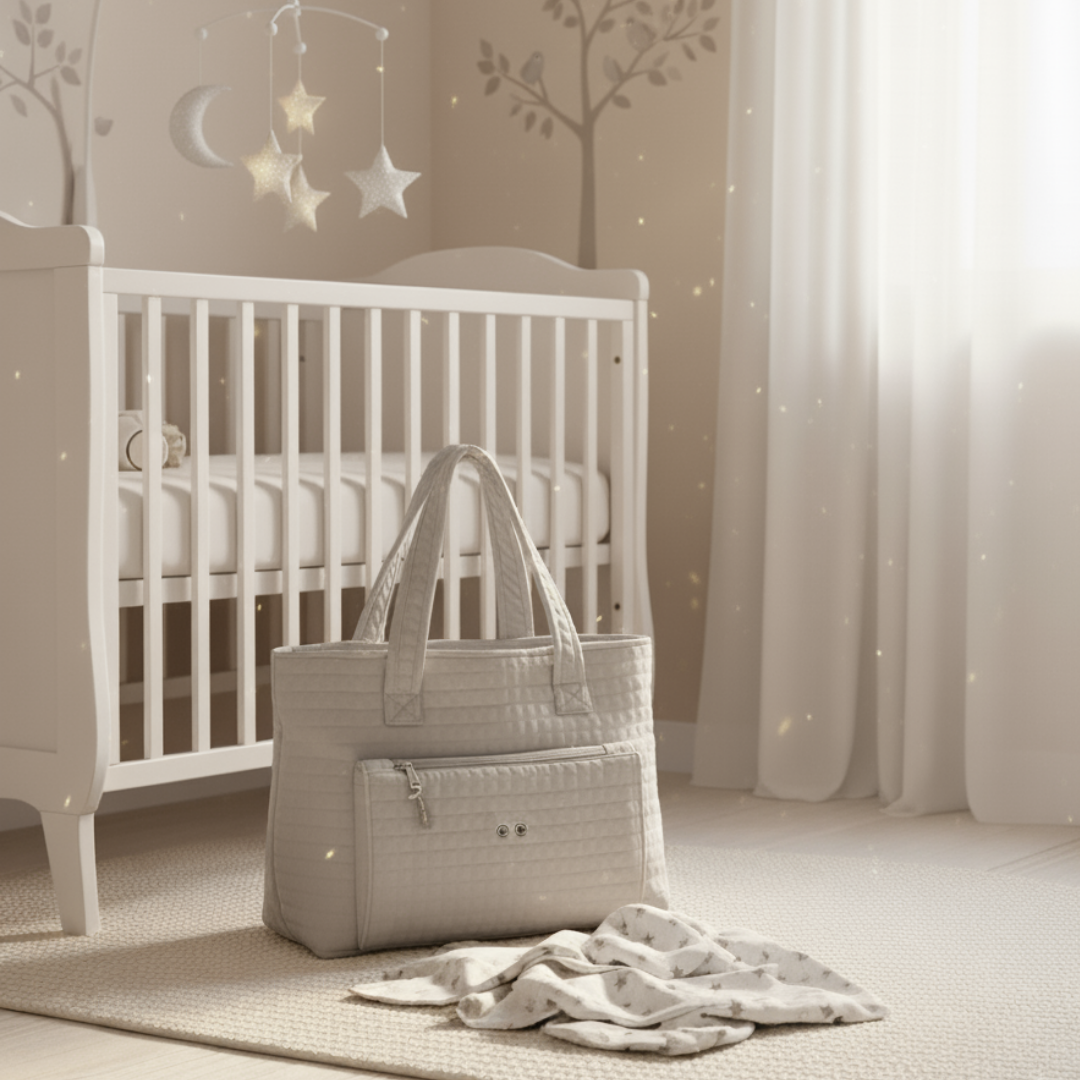 Grey Petite Luxe Diaper Bag