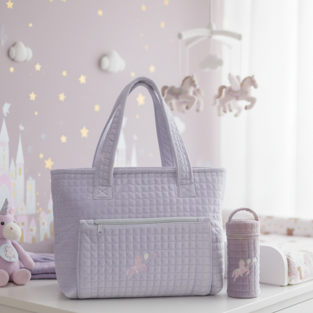 Lavender Petite Luxe Diaper Bag