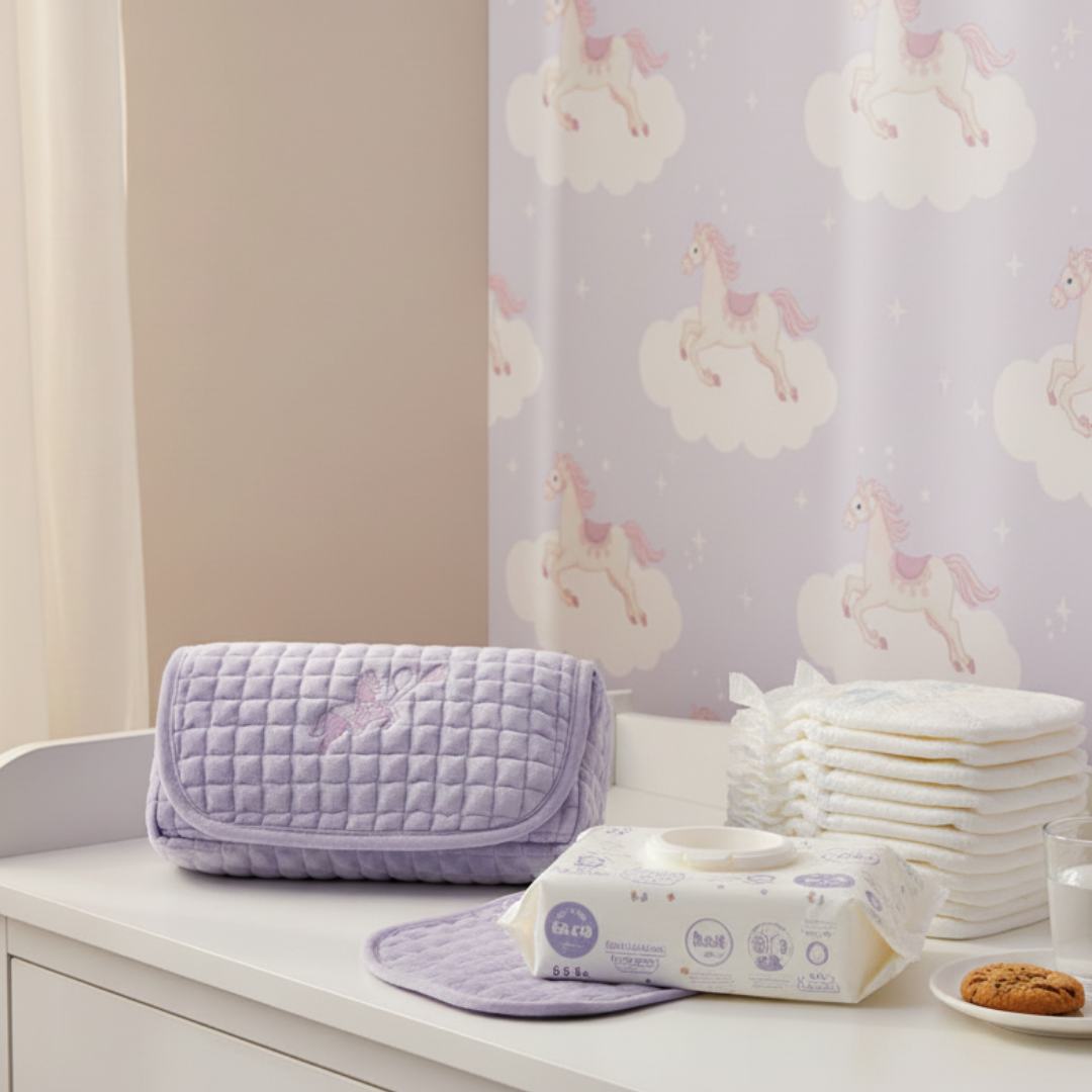 Lavender Petite Luxe Baby Wipes Cover