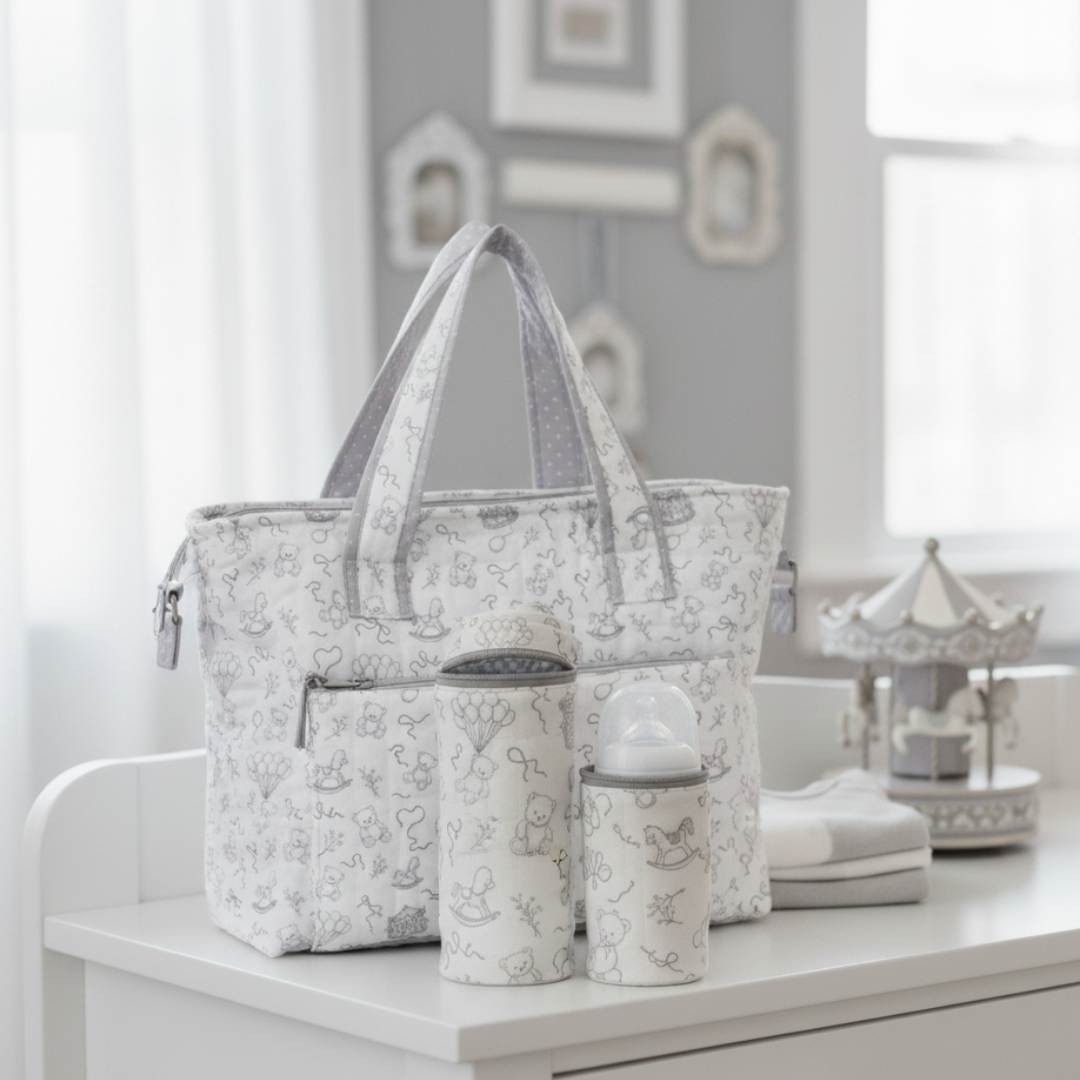 Neutral Heirloom Diaper Bag
