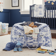 Blue Toile Weekender Bag