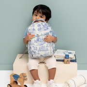 Blue Toile Whimsical Backpack