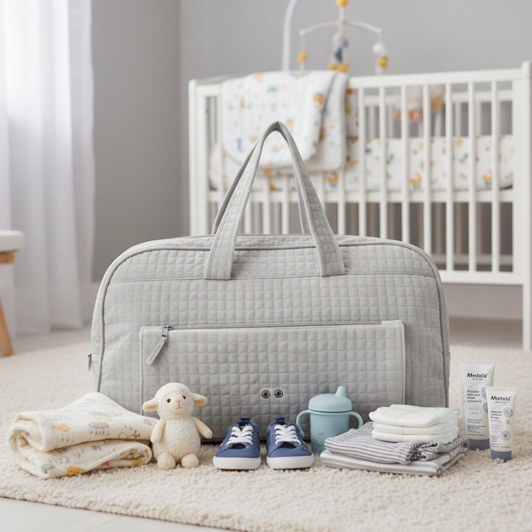 Grey Petite Luxe Weekender Bag