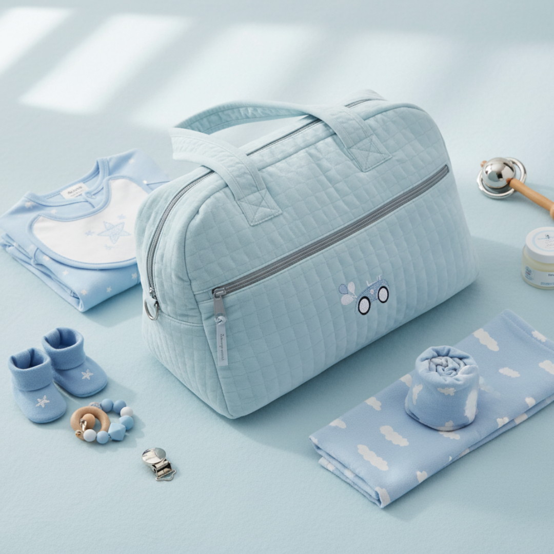 Blue Petite Luxe Essentials Bag