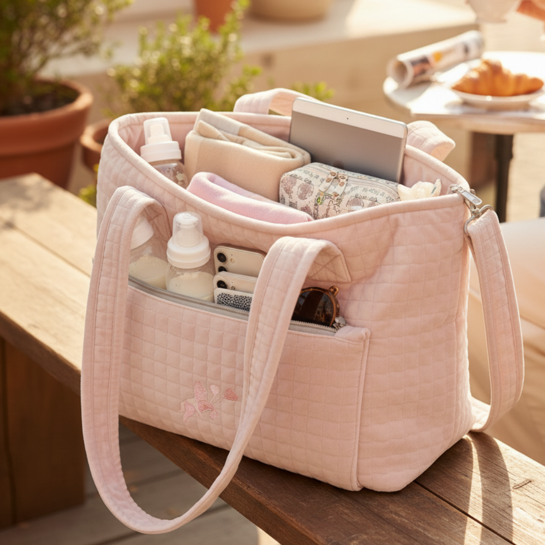 Pink Petite Luxe Diaper Bag