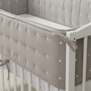 Grey Dot Dreams Crib Bumper
