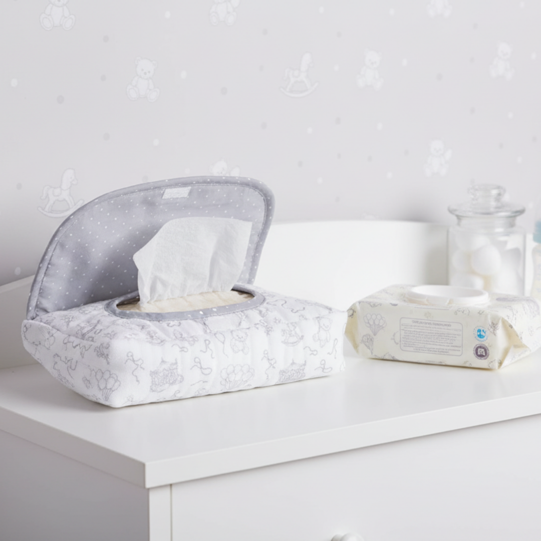 Neutral Heirloom Baby Wipes Cover