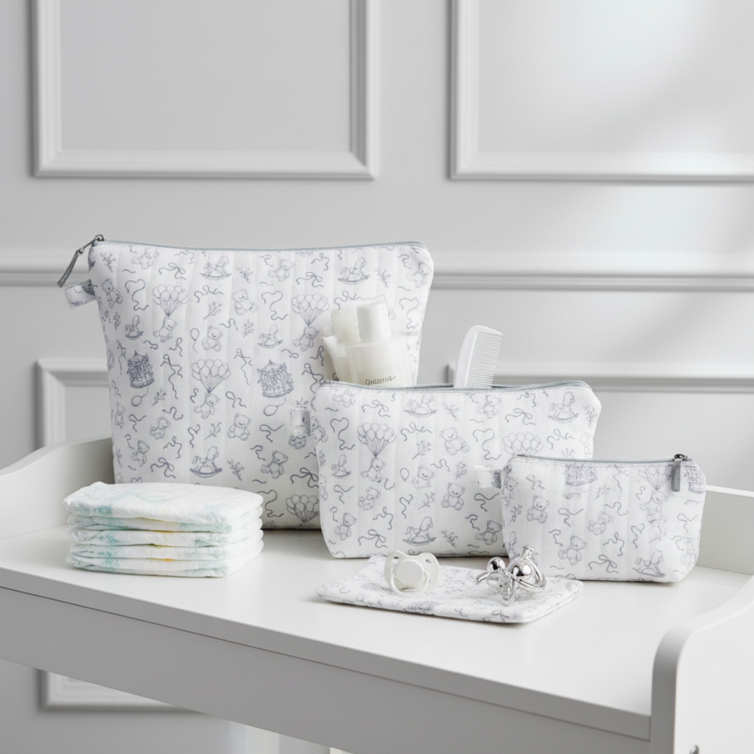Neutral Heirloom Essentials Pouch Set of 3