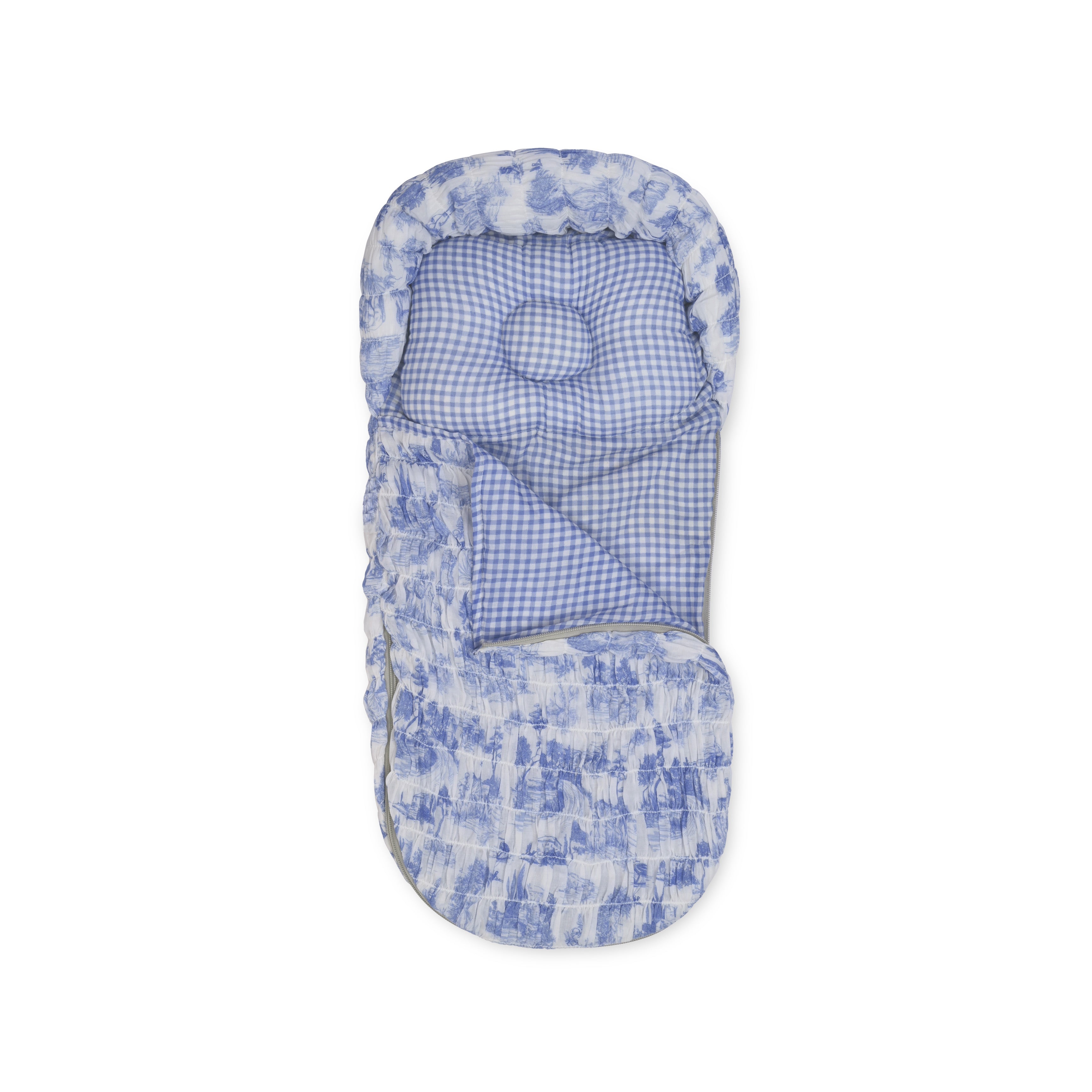Blue Toile Sleeping Bag