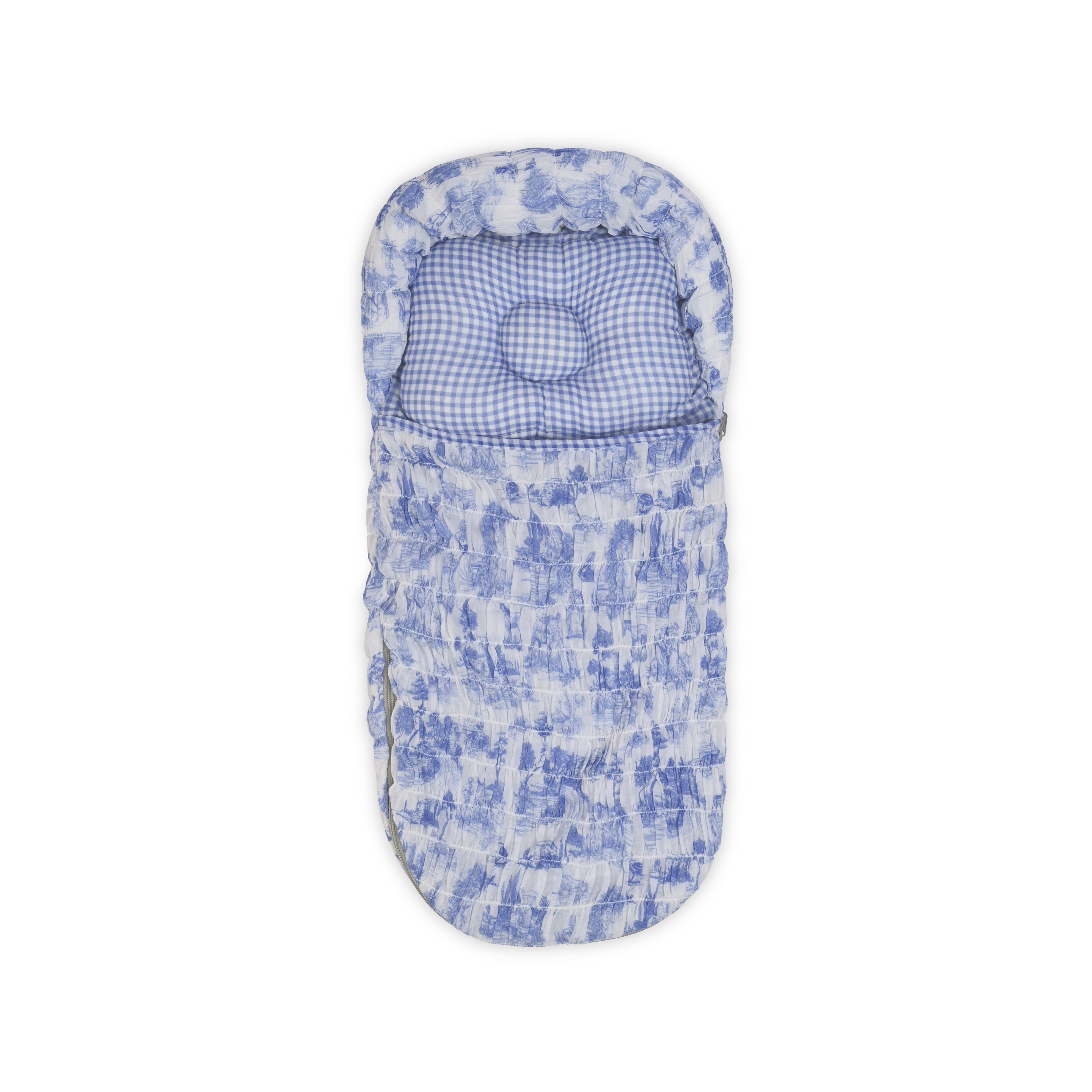 Blue Toile Sleeping Bag