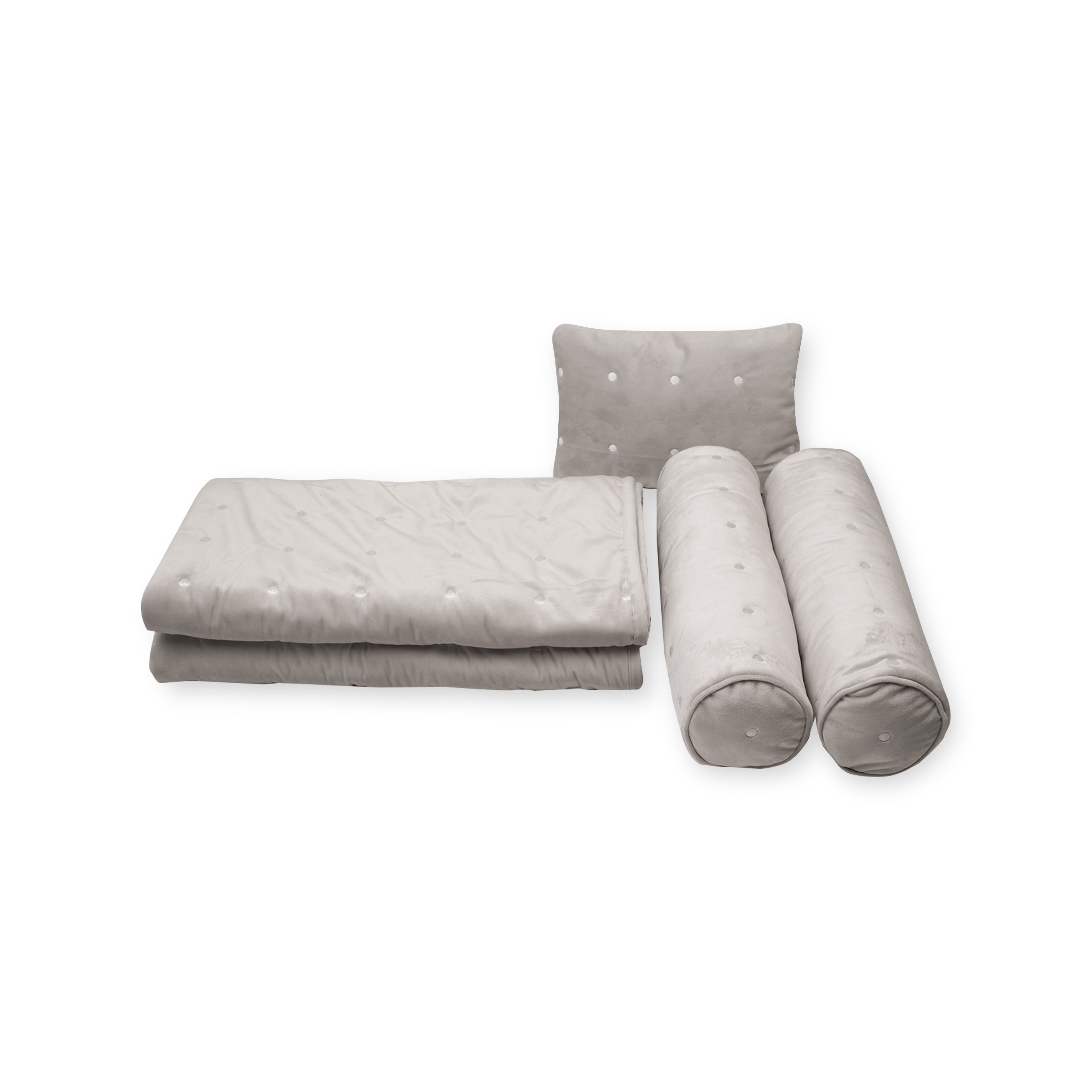 Grey Dot Dreams Crib Bedding Set