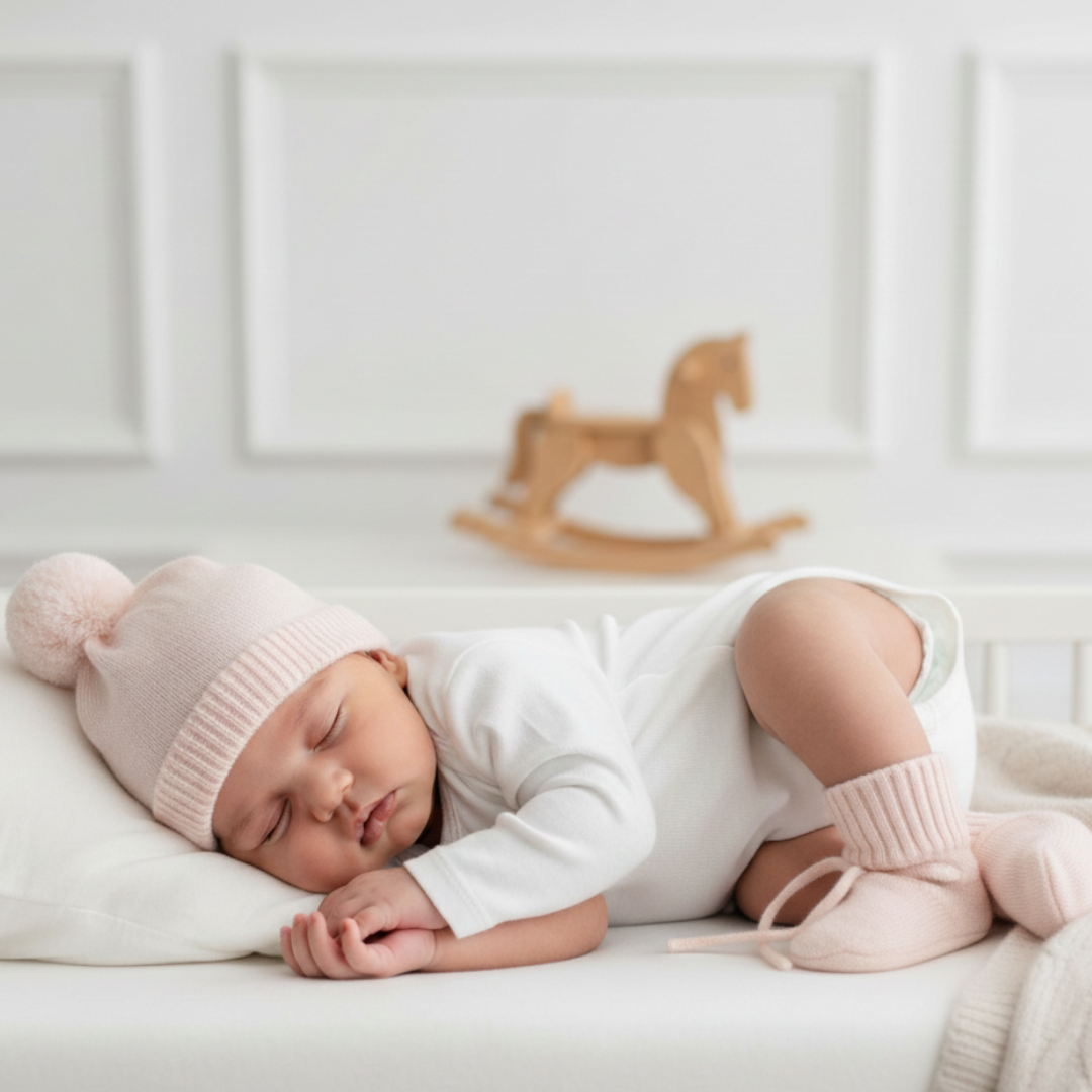 Pink Cashmere Luxe Hat and Booty Set