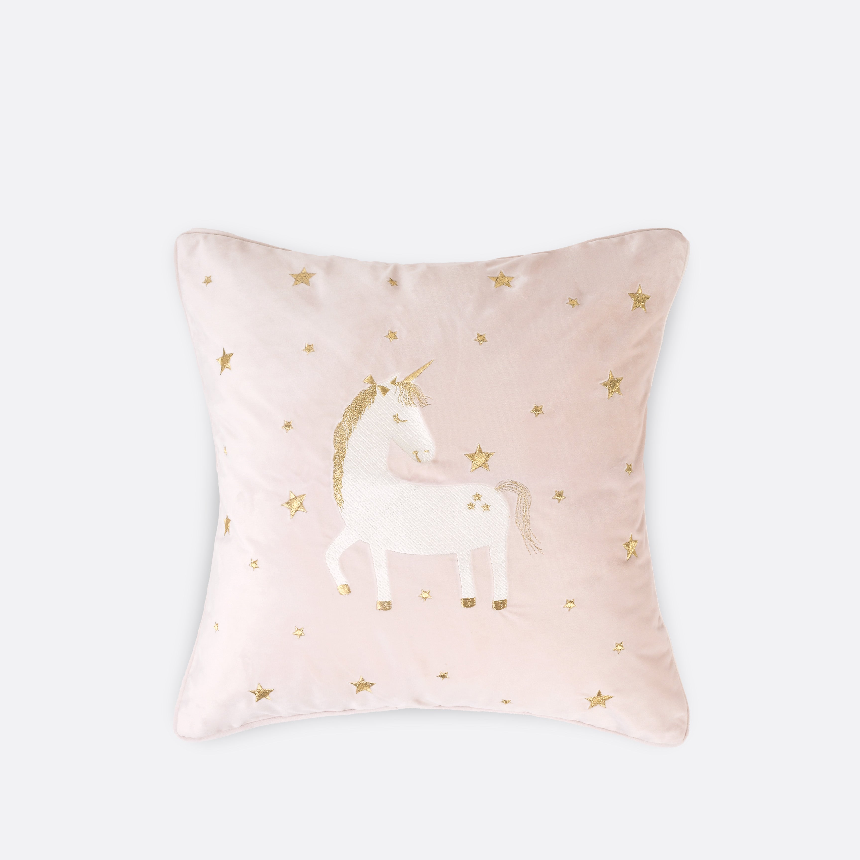 Pink Whimsical Unicorn Cushion Cover