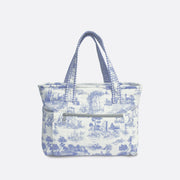 Blue Toile Diaper Bag