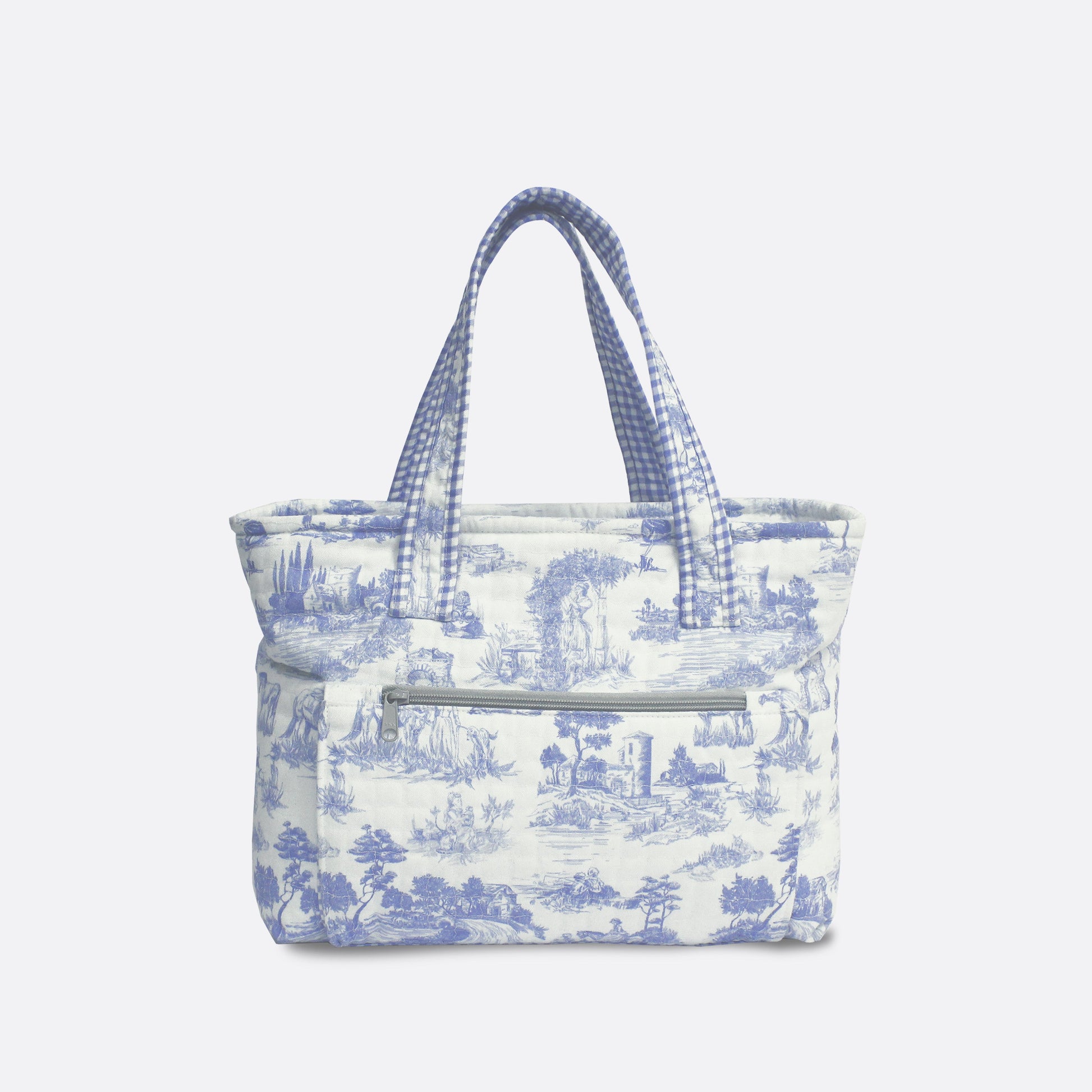 Blue Toile Diaper Bag