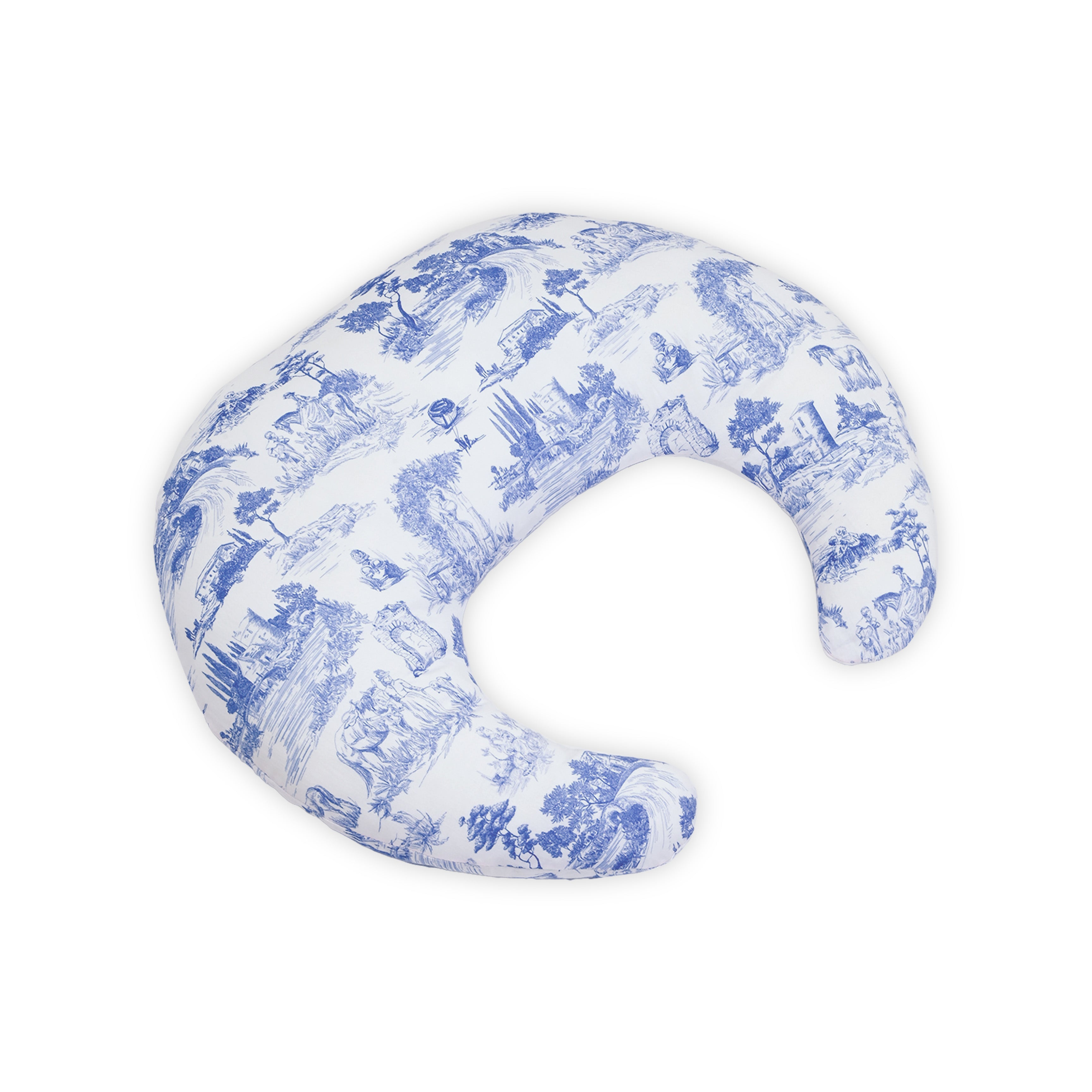 Blue Toile Feeding Pillow