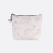 Pink Toile Essentials Pouch , Large