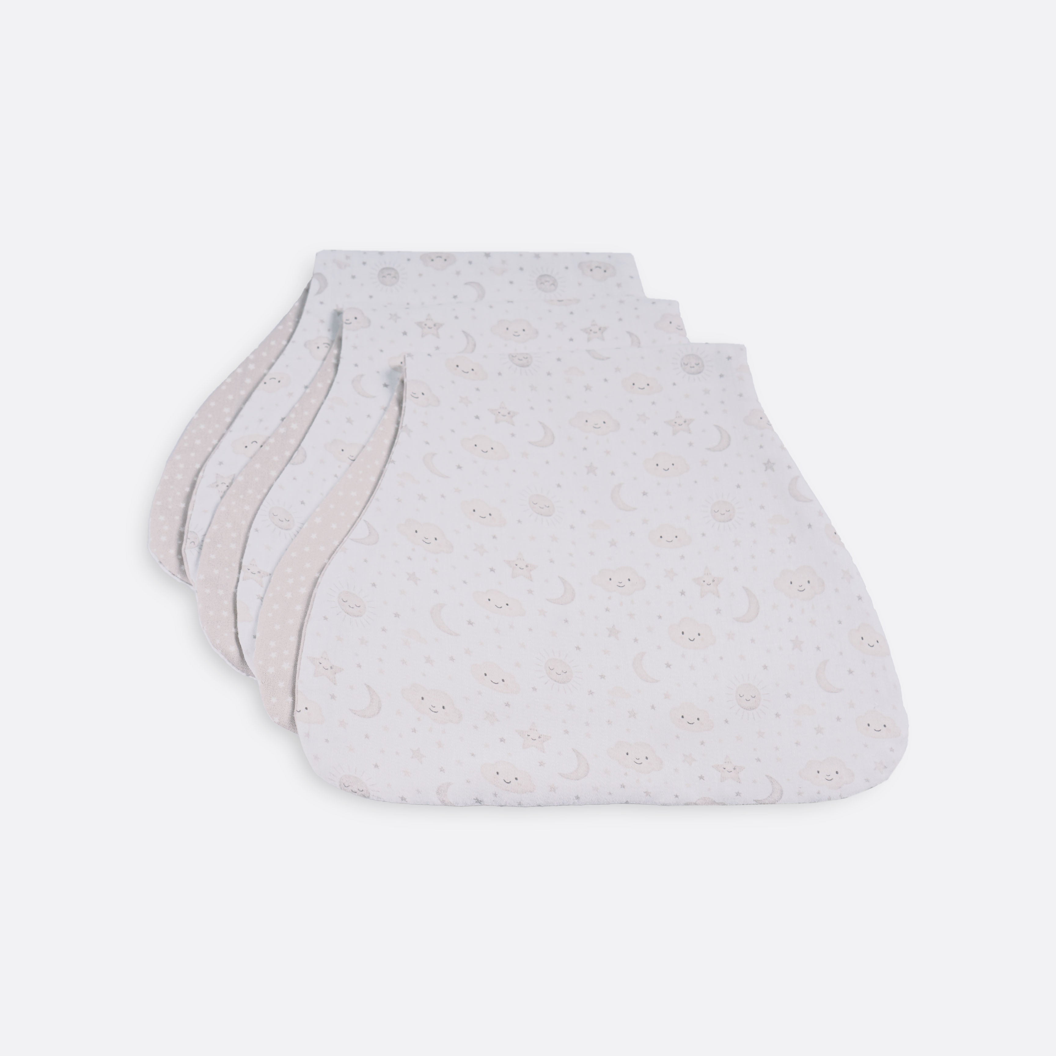 Sleepy Stars Burp Cloth , Set of 3