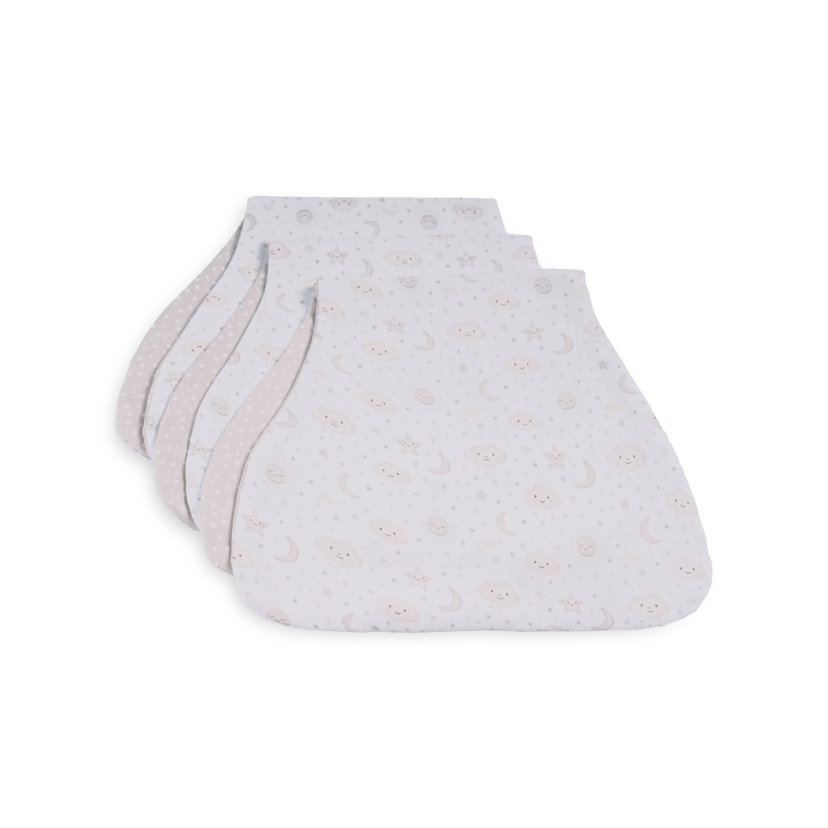 Sleepy Stars Burp Cloth , Set of 3