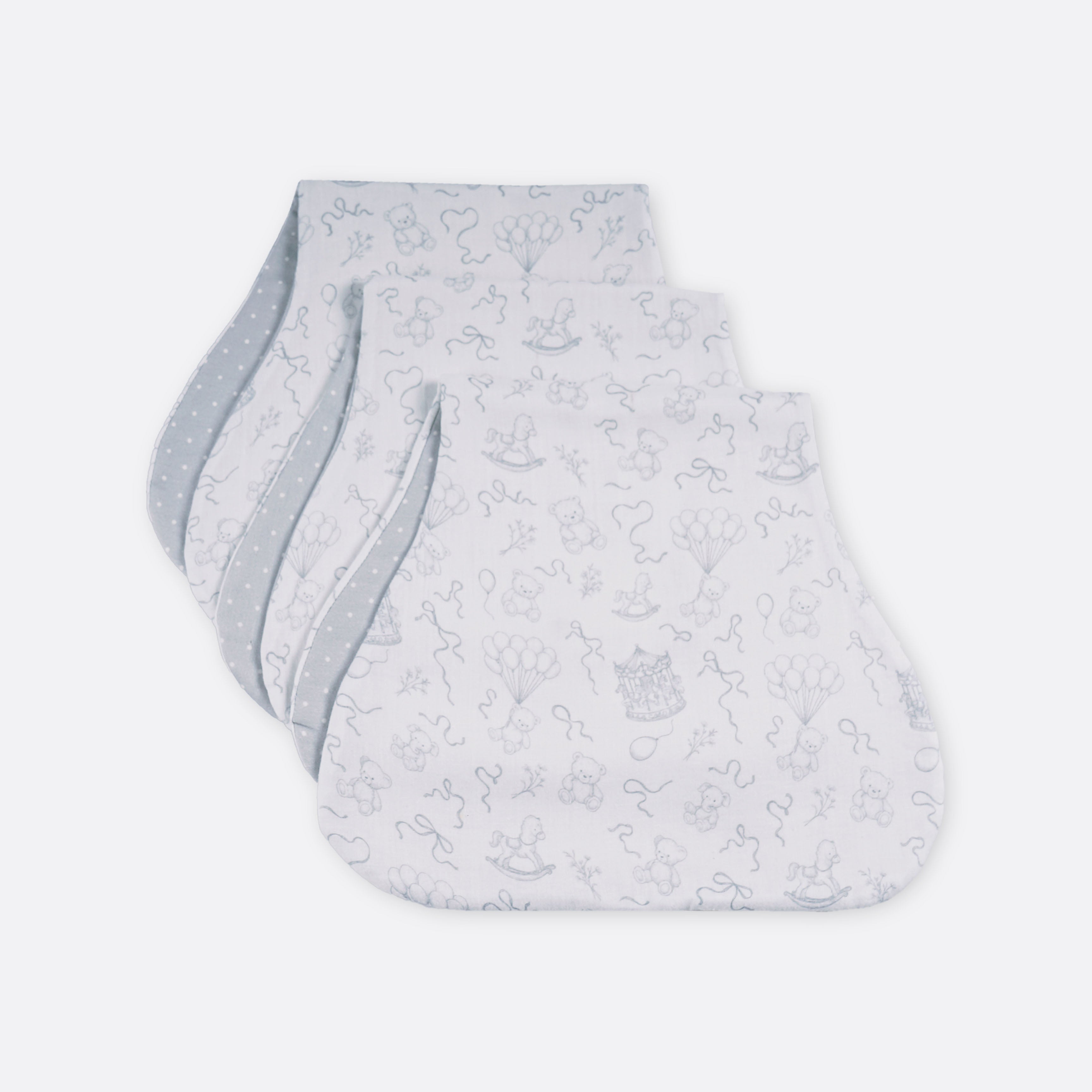 Neutral Heirloom Burp Cloth , Set of 3