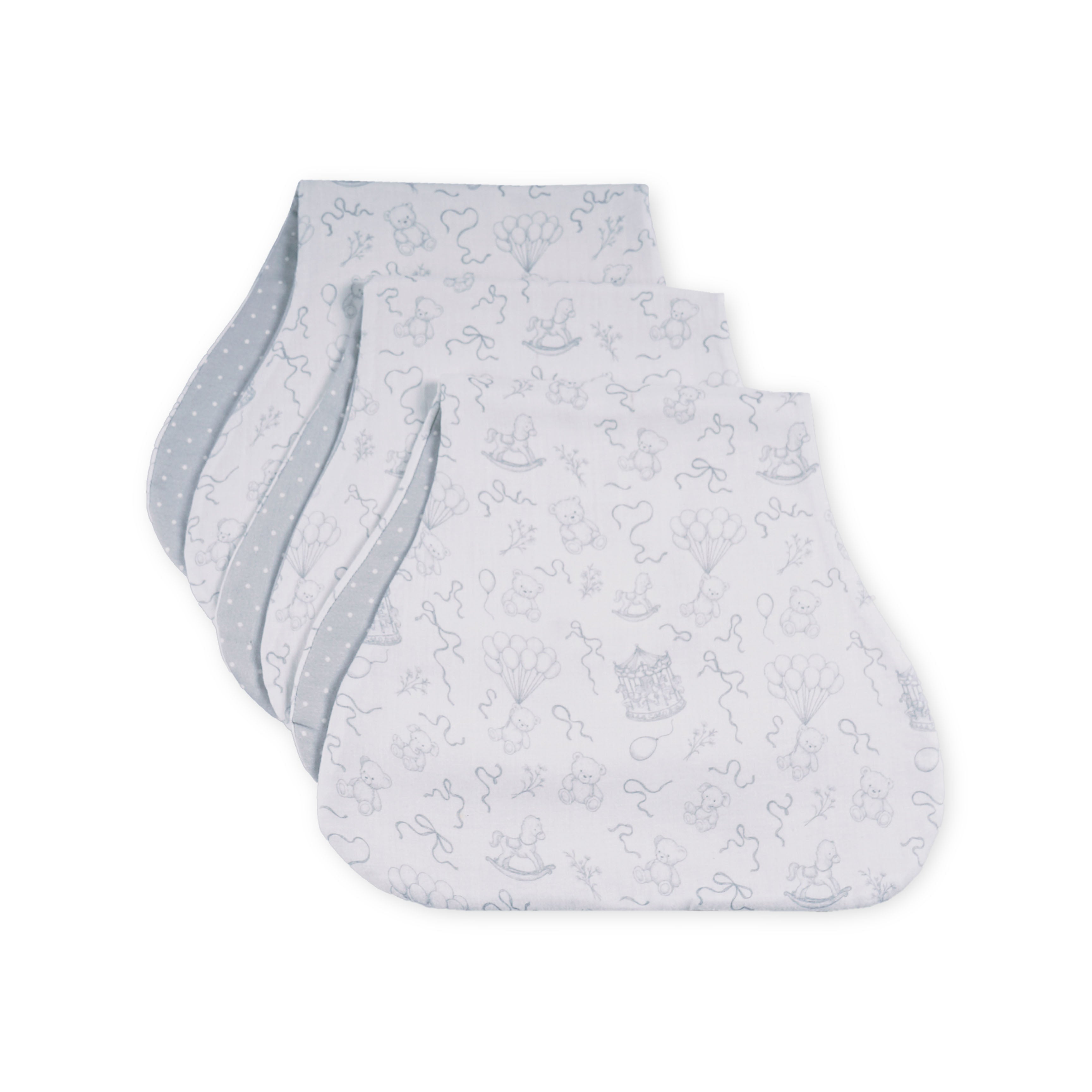 Neutral Heirloom Burp Cloth , Set of 3